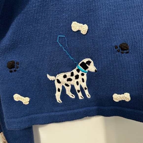 Vintage jack b quick dog cardigan sweater M Y2K beaded embroidered poodle - Picture 7 of 7